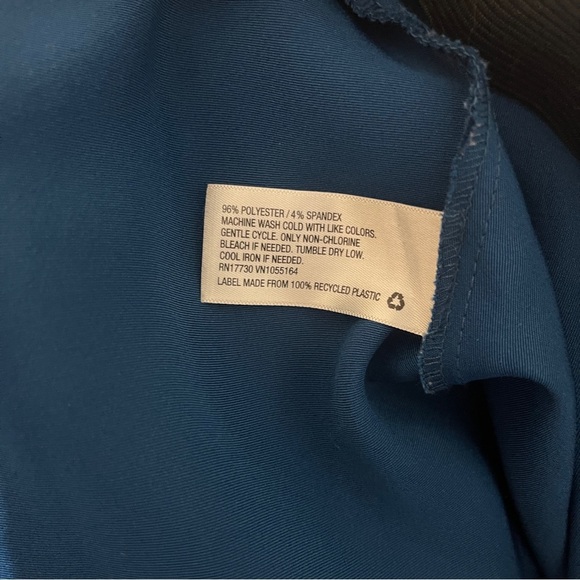 a new day jewel sapphire blue satin midi skirt women's medium - Picture 9 of 12